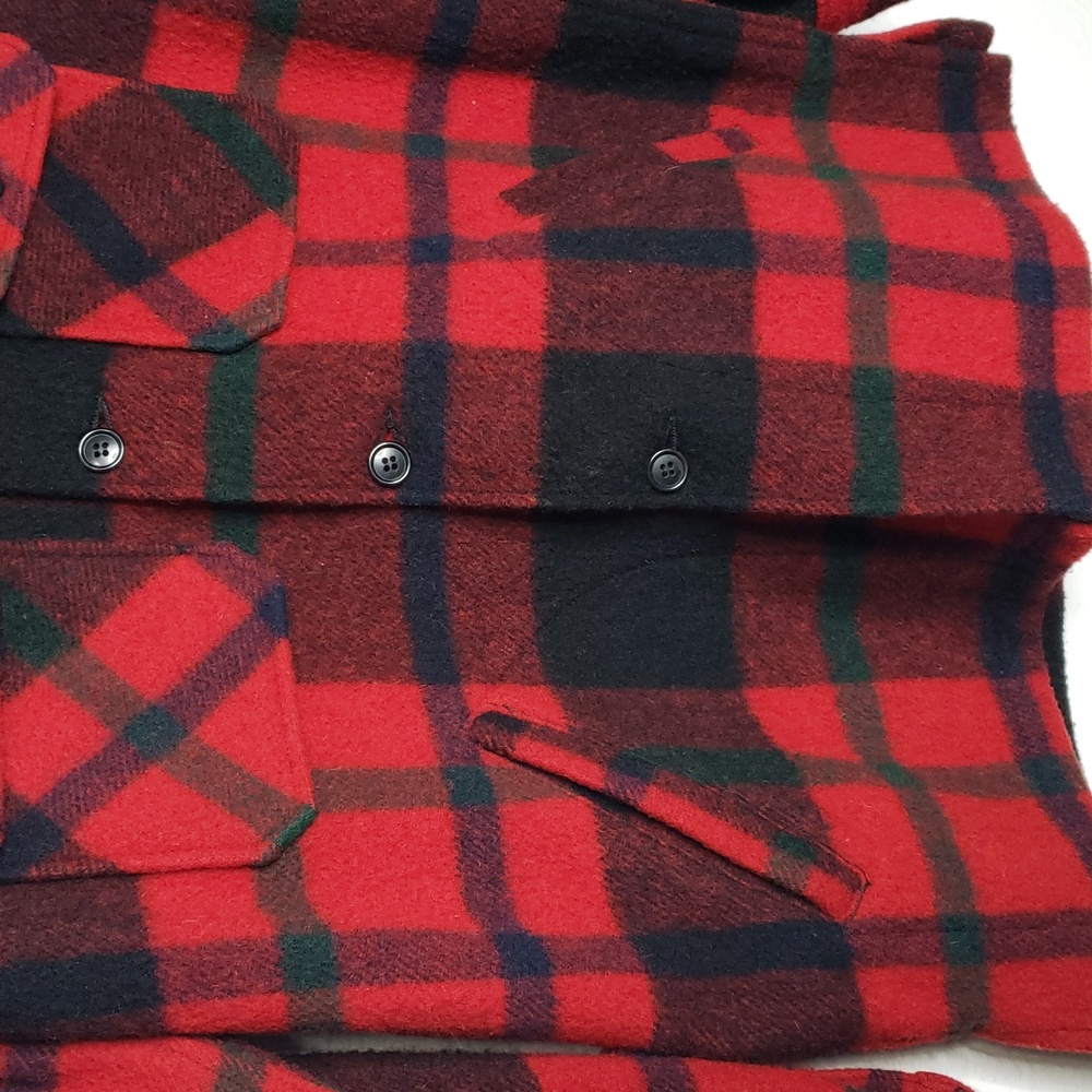 Vintage Woolrich Mackinaw Buffalo Plaid Hunting Jacket Size 42 Lumberjack Thick - Picture 5 of 16